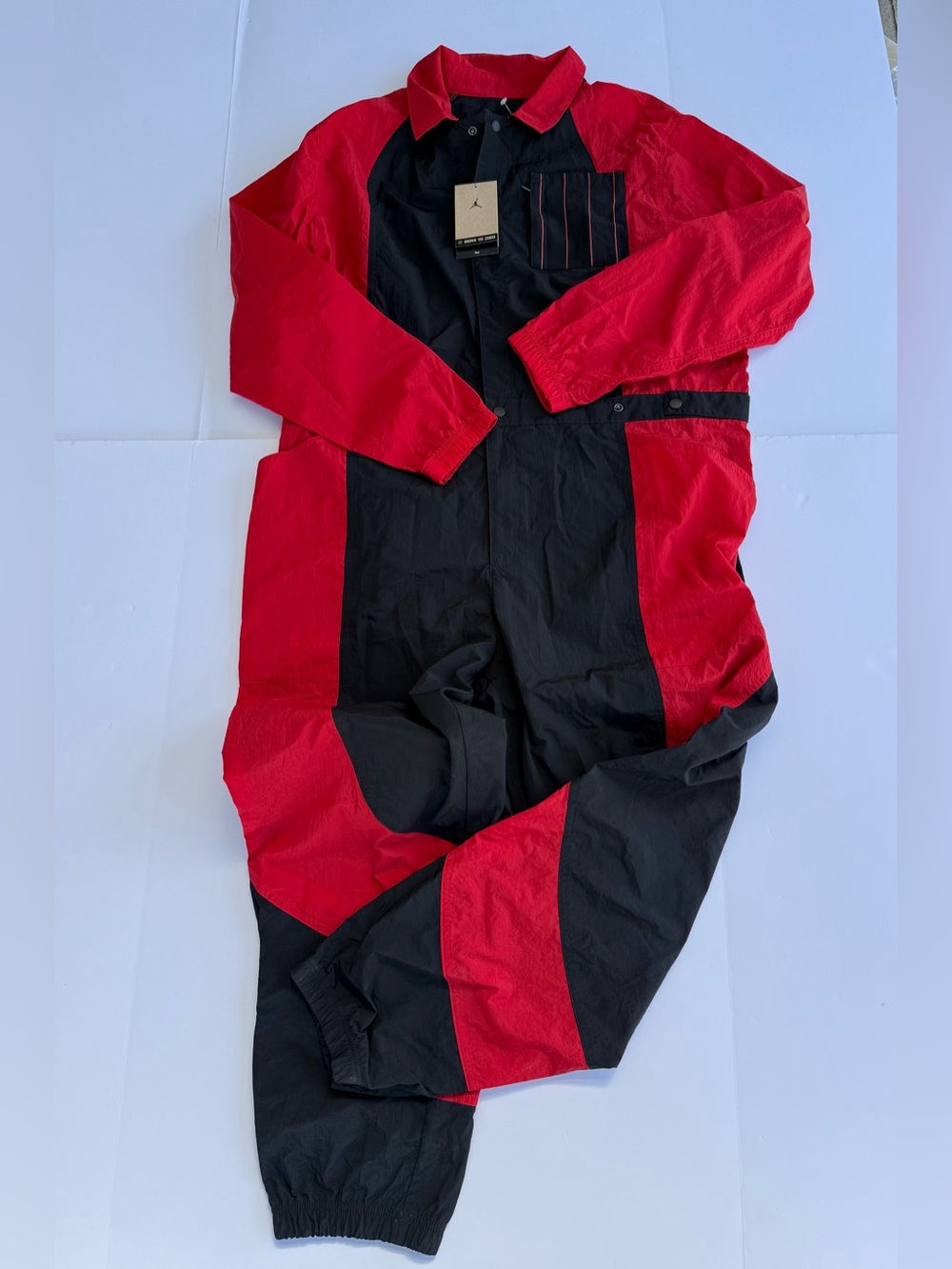 Jordan Essential Flight Suit Red and Black DJ2626-636 Women 1X Retail$140 NWT